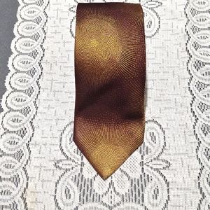 Villa Bolgheri 100% Silk Brown Sunburst Tie. Dry Cleaned.